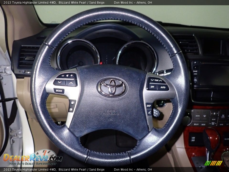 2013 Toyota Highlander Limited 4WD Blizzard White Pearl / Sand Beige Photo #26