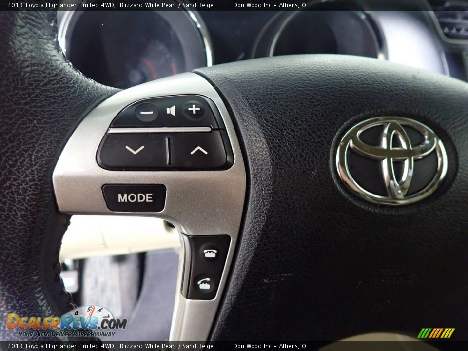 2013 Toyota Highlander Limited 4WD Blizzard White Pearl / Sand Beige Photo #28