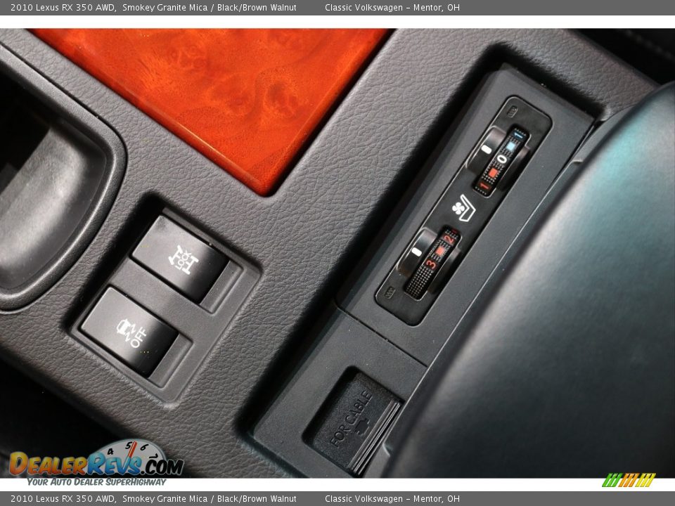 2010 Lexus RX 350 AWD Smokey Granite Mica / Black/Brown Walnut Photo #16