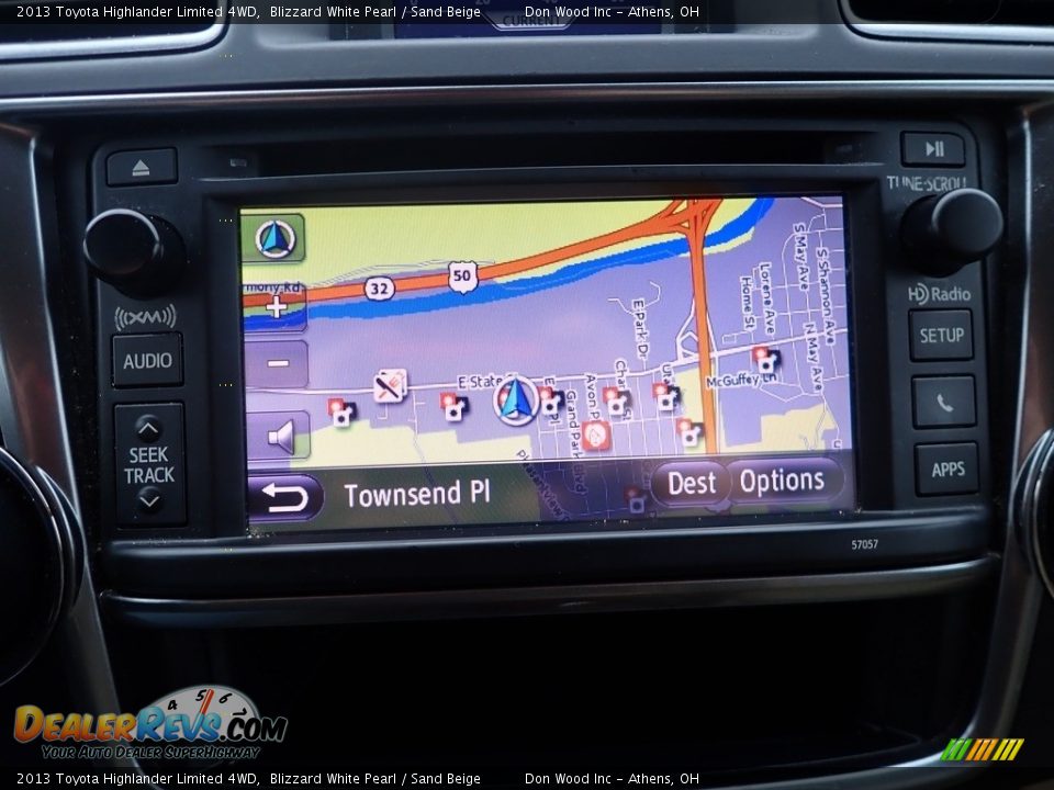 2013 Toyota Highlander Limited 4WD Blizzard White Pearl / Sand Beige Photo #33