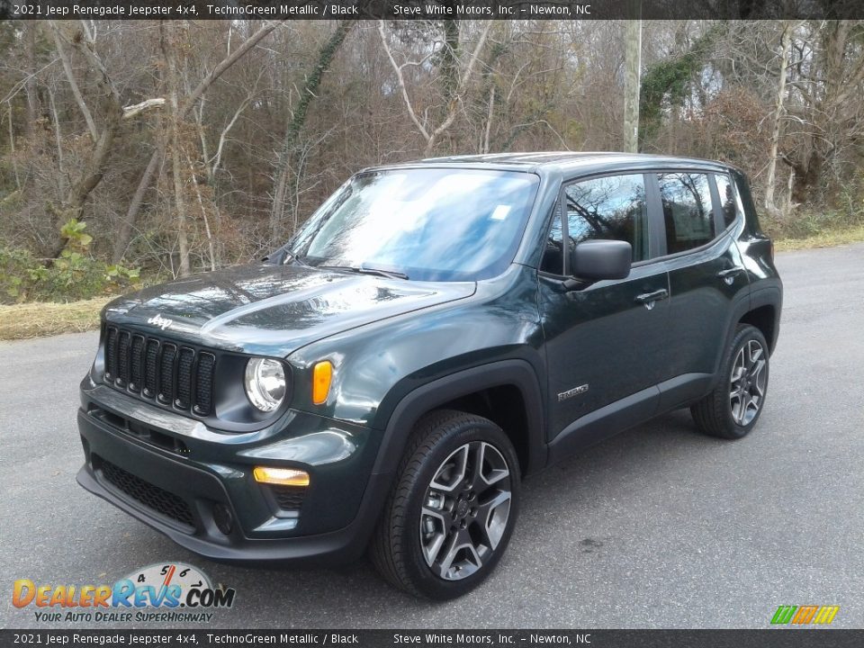 2021 Jeep Renegade Jeepster 4x4 TechnoGreen Metallic / Black Photo #2