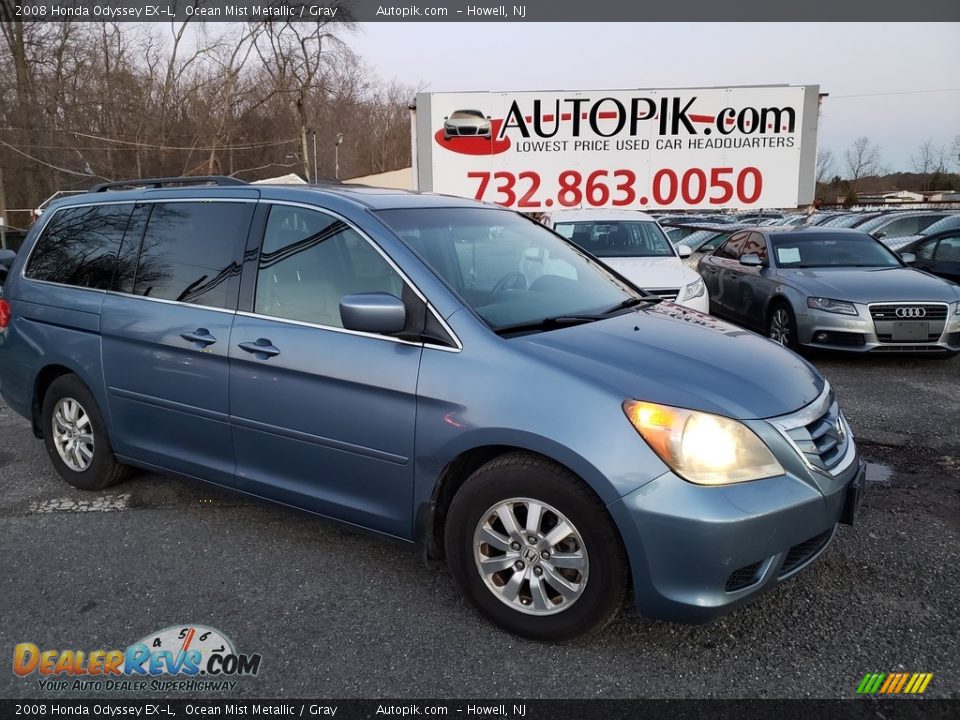 2008 Honda Odyssey EX-L Ocean Mist Metallic / Gray Photo #1