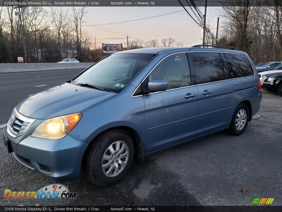 2008 Honda Odyssey EX-L Ocean Mist Metallic / Gray Photo #3