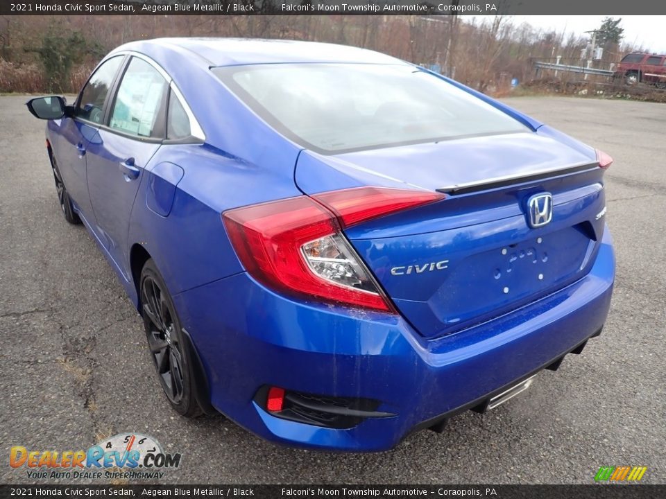 2021 Honda Civic Sport Sedan Aegean Blue Metallic / Black Photo #4