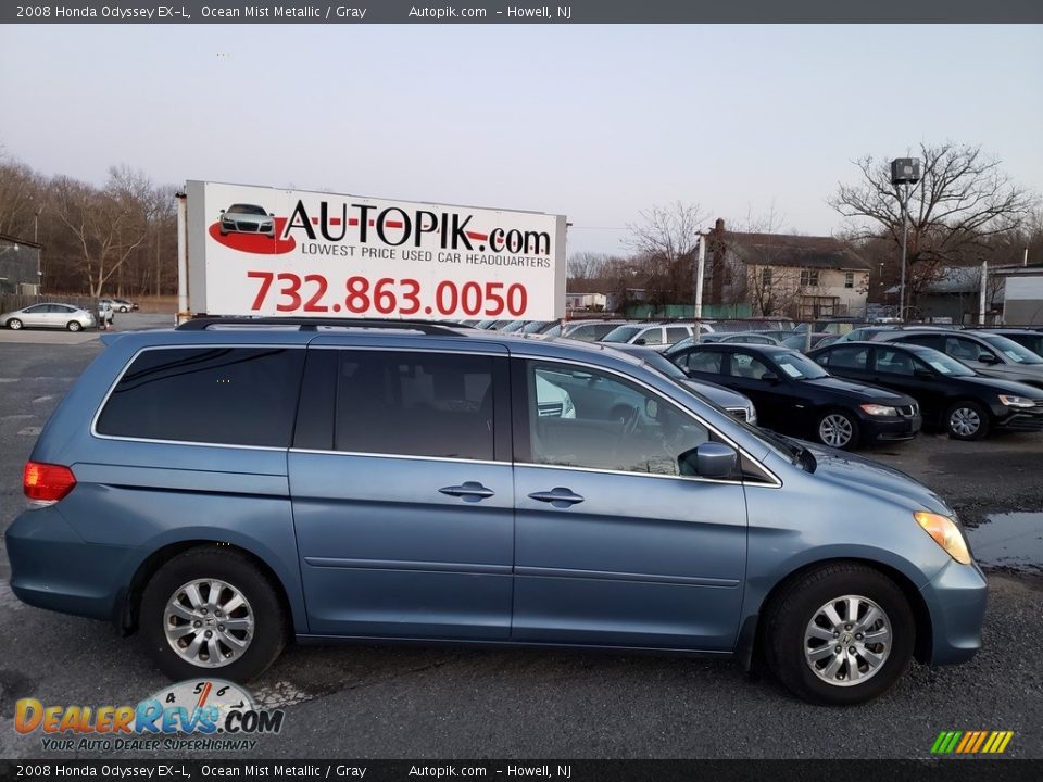 2008 Honda Odyssey EX-L Ocean Mist Metallic / Gray Photo #8