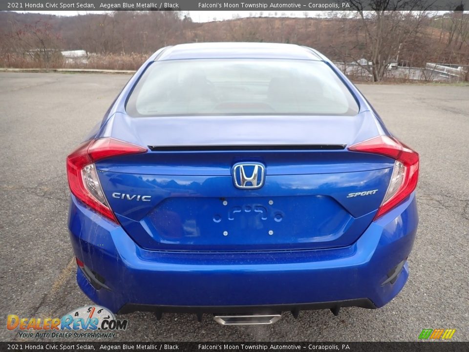 2021 Honda Civic Sport Sedan Aegean Blue Metallic / Black Photo #5