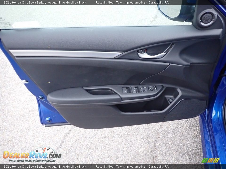 2021 Honda Civic Sport Sedan Aegean Blue Metallic / Black Photo #12