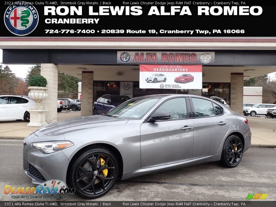 2021 Alfa Romeo Giulia TI AWD Stromboli Gray Metallic / Black Photo #1
