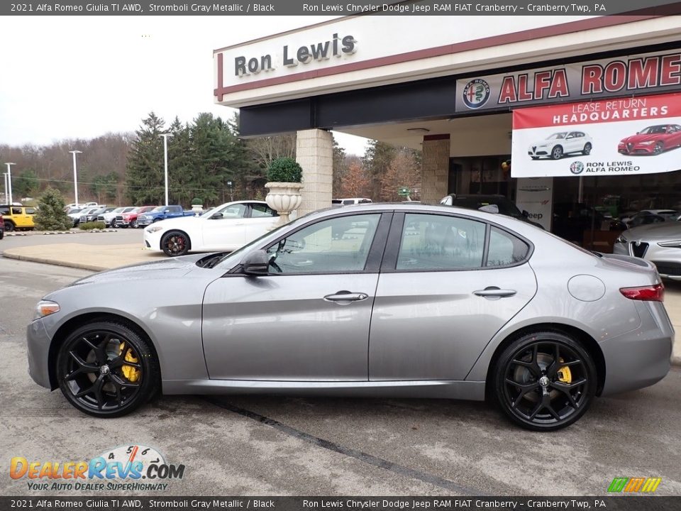 2021 Alfa Romeo Giulia TI AWD Stromboli Gray Metallic / Black Photo #9