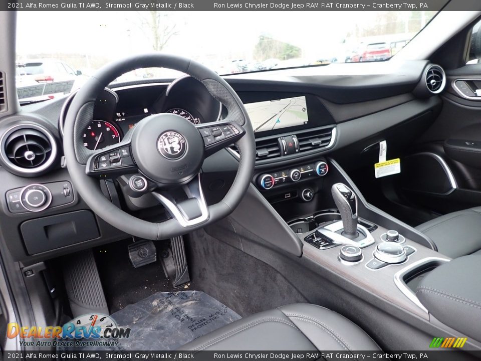 2021 Alfa Romeo Giulia TI AWD Stromboli Gray Metallic / Black Photo #14