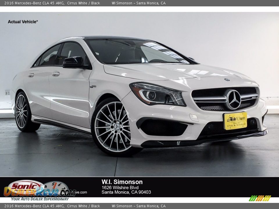 2016 Mercedes-Benz CLA 45 AMG Cirrus White / Black Photo #1