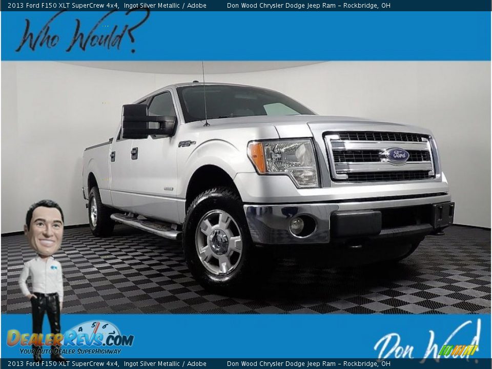 2013 Ford F150 XLT SuperCrew 4x4 Ingot Silver Metallic / Adobe Photo #1