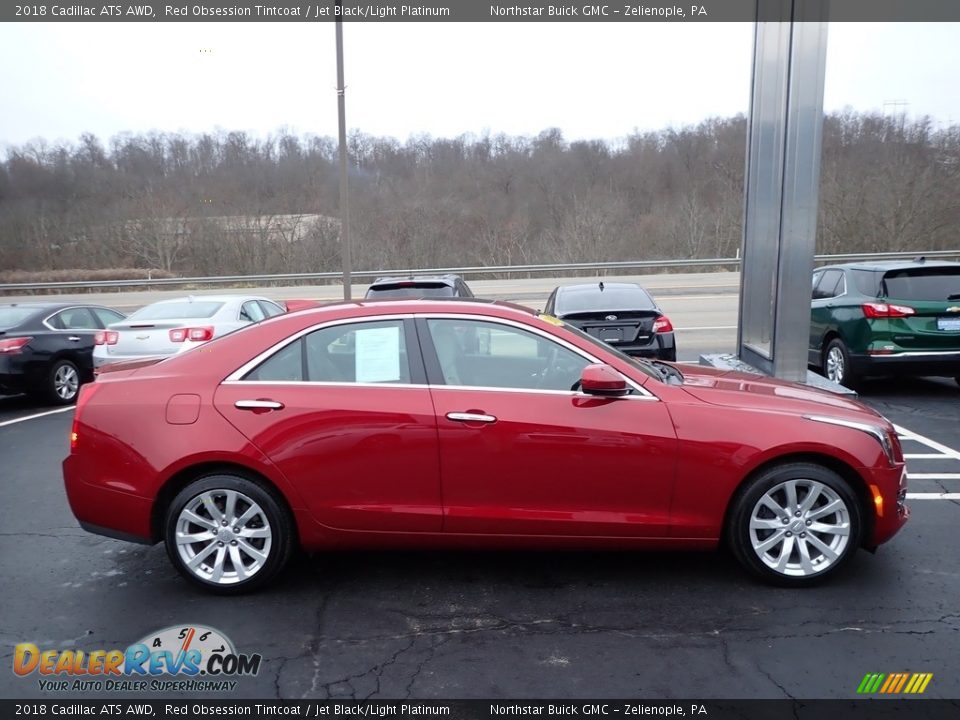 2018 Cadillac ATS AWD Red Obsession Tintcoat / Jet Black/Light Platinum Photo #5
