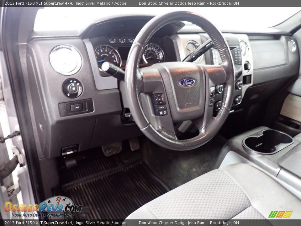 2013 Ford F150 XLT SuperCrew 4x4 Ingot Silver Metallic / Adobe Photo #21