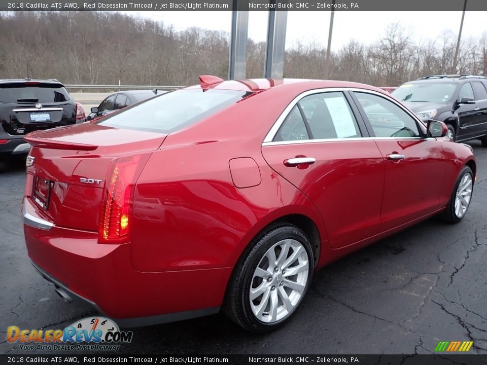 2018 Cadillac ATS AWD Red Obsession Tintcoat / Jet Black/Light Platinum Photo #10