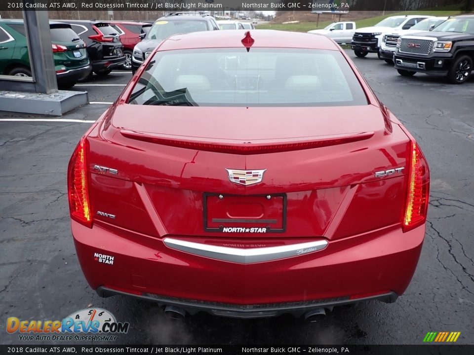 2018 Cadillac ATS AWD Red Obsession Tintcoat / Jet Black/Light Platinum Photo #11