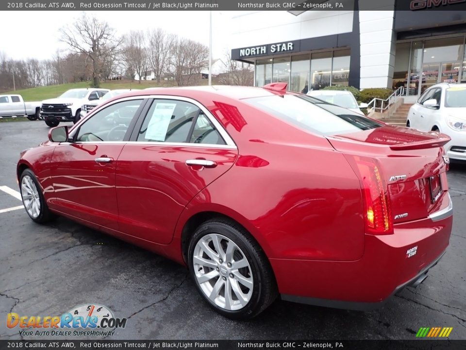 2018 Cadillac ATS AWD Red Obsession Tintcoat / Jet Black/Light Platinum Photo #13