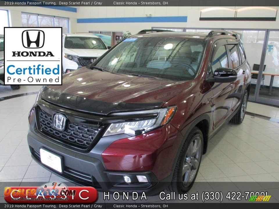 2019 Honda Passport Touring Deep Scarlet Pearl / Gray Photo #1