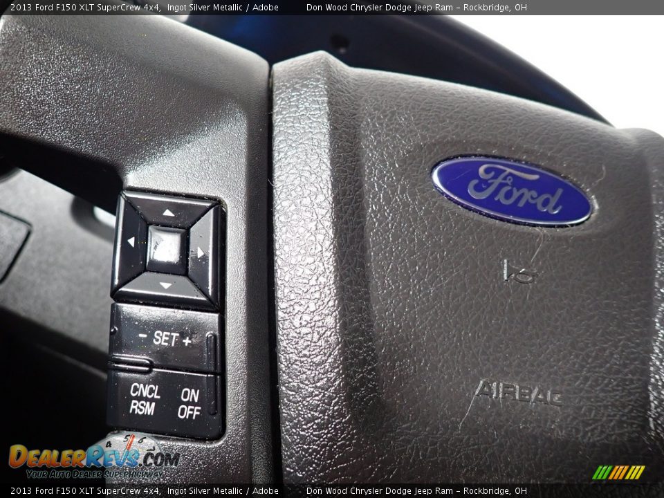 2013 Ford F150 XLT SuperCrew 4x4 Ingot Silver Metallic / Adobe Photo #35
