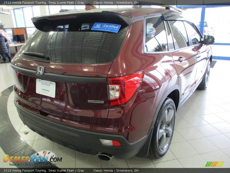 2019 Honda Passport Touring Deep Scarlet Pearl / Gray Photo #7