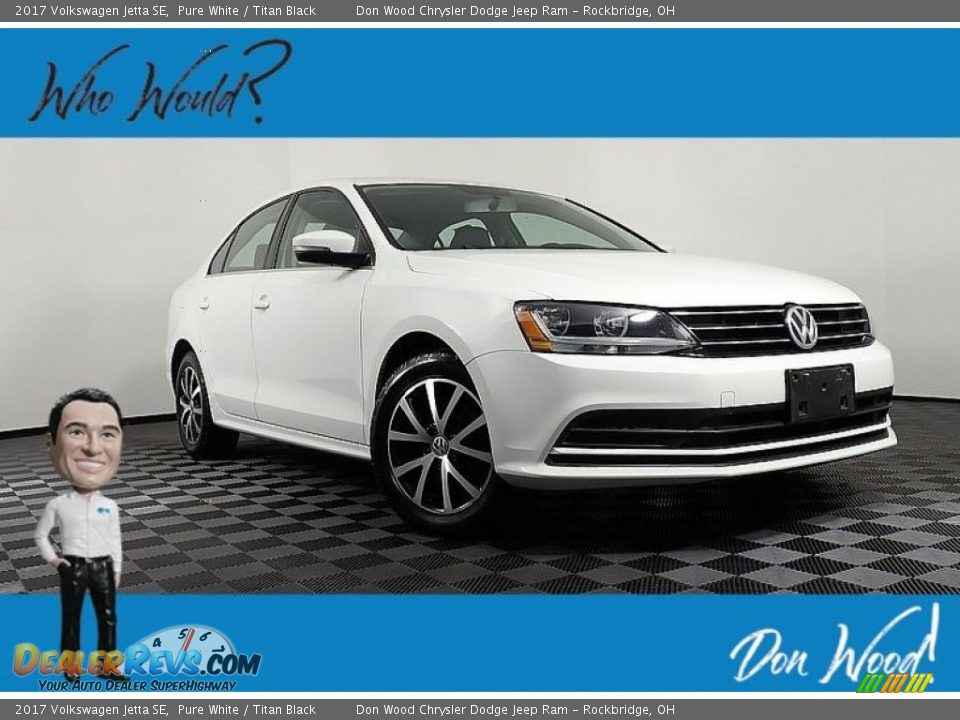 2017 Volkswagen Jetta SE Pure White / Titan Black Photo #1