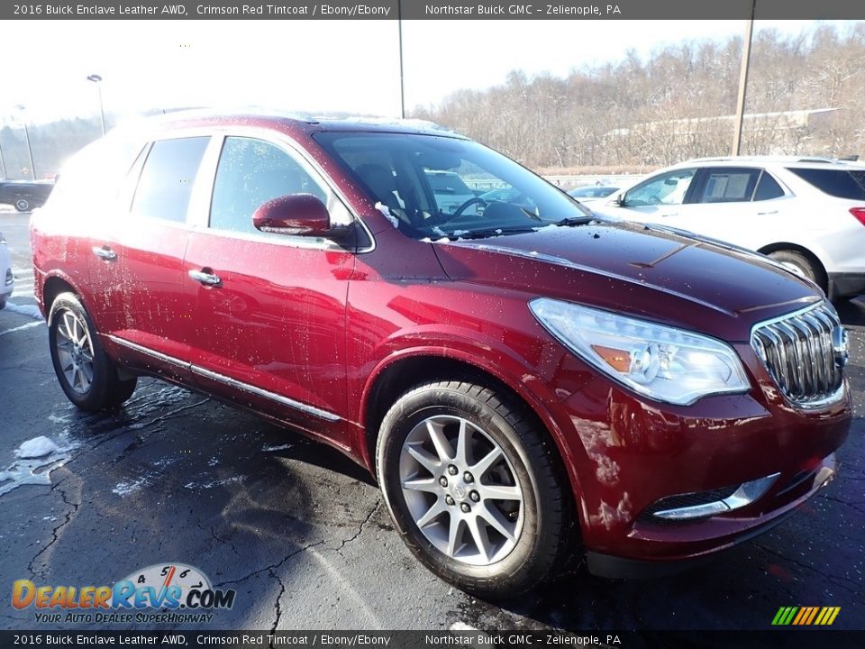 2016 Buick Enclave Leather AWD Crimson Red Tintcoat / Ebony/Ebony Photo #4