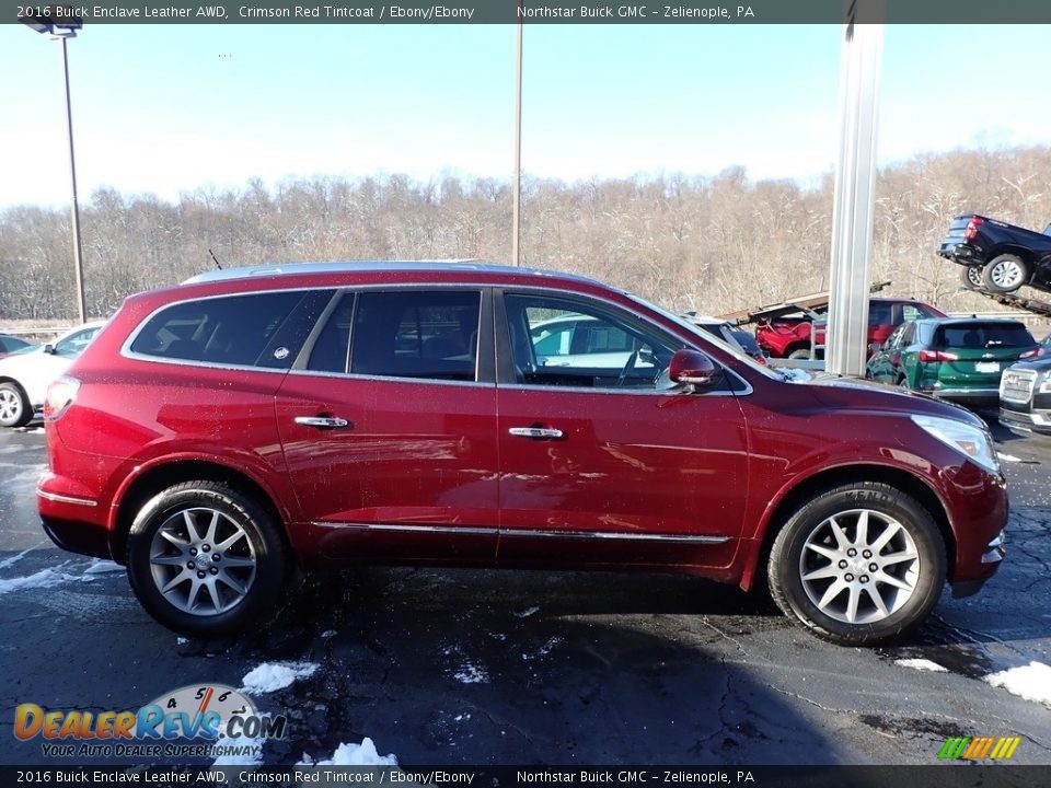 2016 Buick Enclave Leather AWD Crimson Red Tintcoat / Ebony/Ebony Photo #5