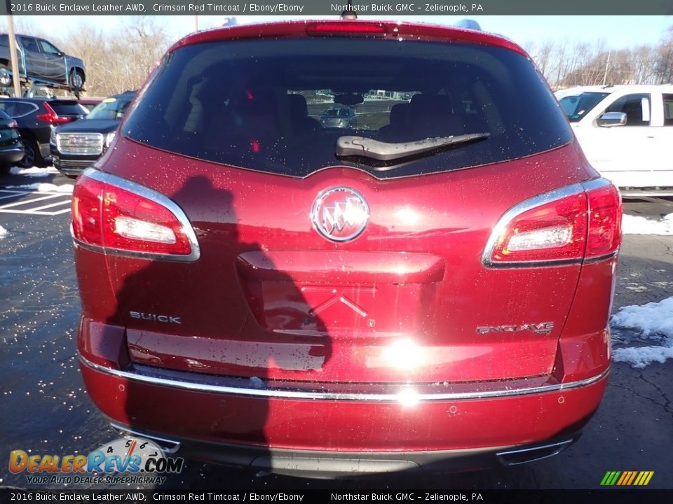 2016 Buick Enclave Leather AWD Crimson Red Tintcoat / Ebony/Ebony Photo #10