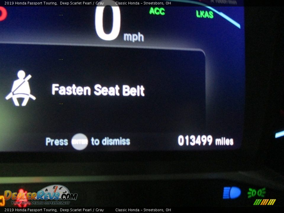 2019 Honda Passport Touring Deep Scarlet Pearl / Gray Photo #31