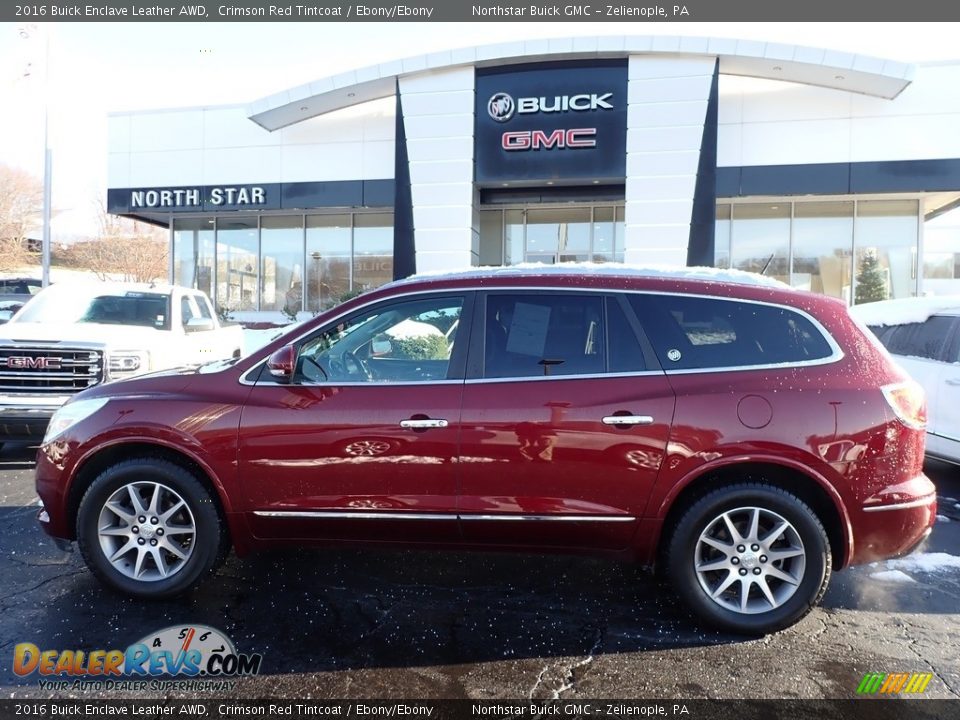 2016 Buick Enclave Leather AWD Crimson Red Tintcoat / Ebony/Ebony Photo #14