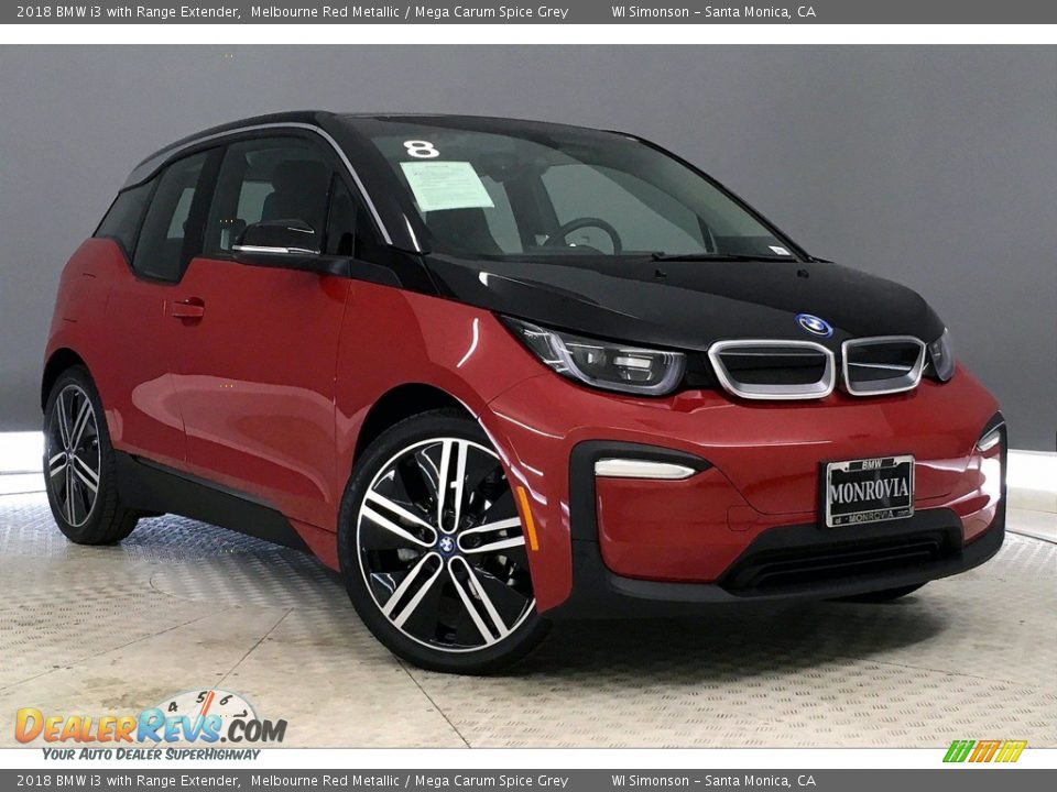 2018 BMW i3 with Range Extender Melbourne Red Metallic / Mega Carum Spice Grey Photo #1