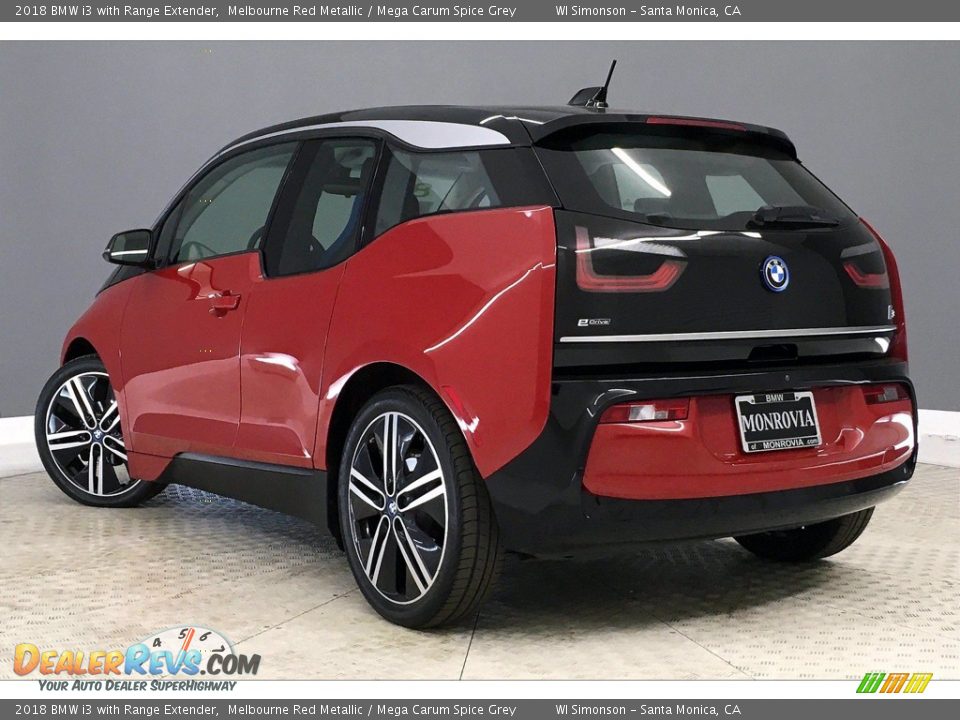 2018 BMW i3 with Range Extender Melbourne Red Metallic / Mega Carum Spice Grey Photo #10