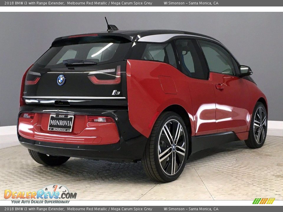 2018 BMW i3 with Range Extender Melbourne Red Metallic / Mega Carum Spice Grey Photo #13