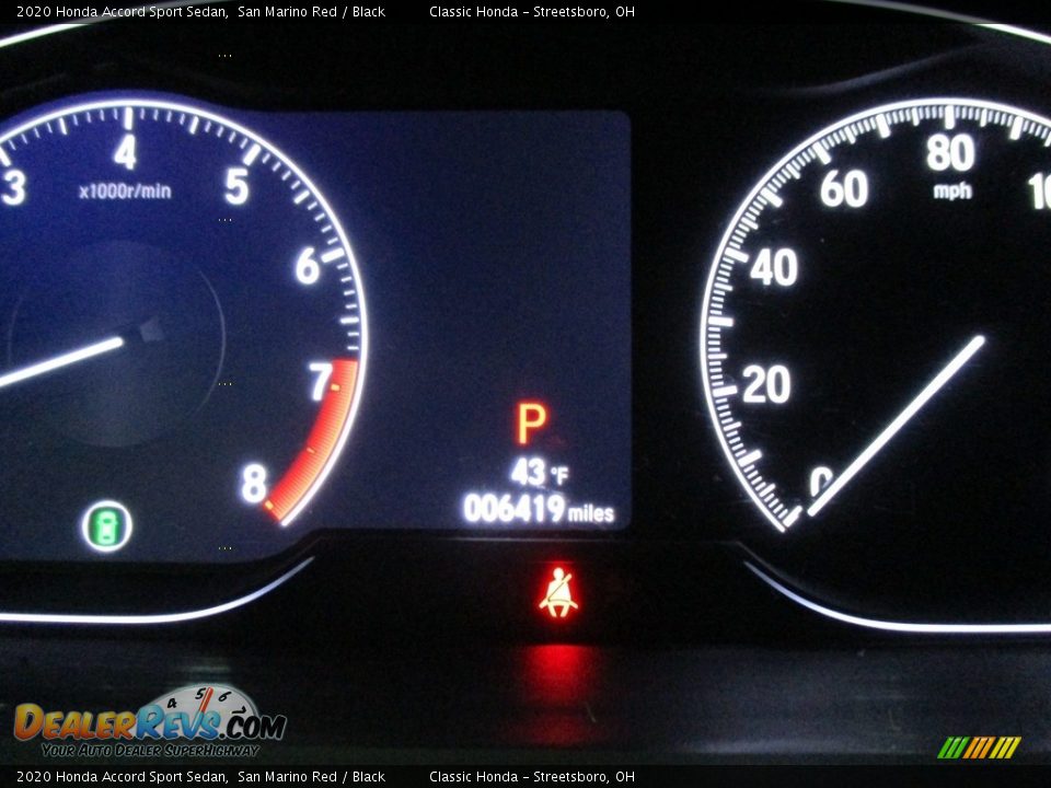 2020 Honda Accord Sport Sedan San Marino Red / Black Photo #34