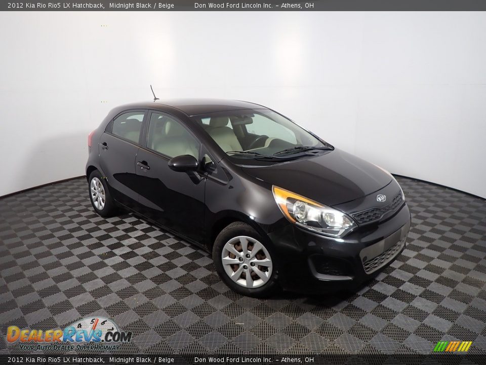 2012 Kia Rio Rio5 LX Hatchback Midnight Black / Beige Photo #2