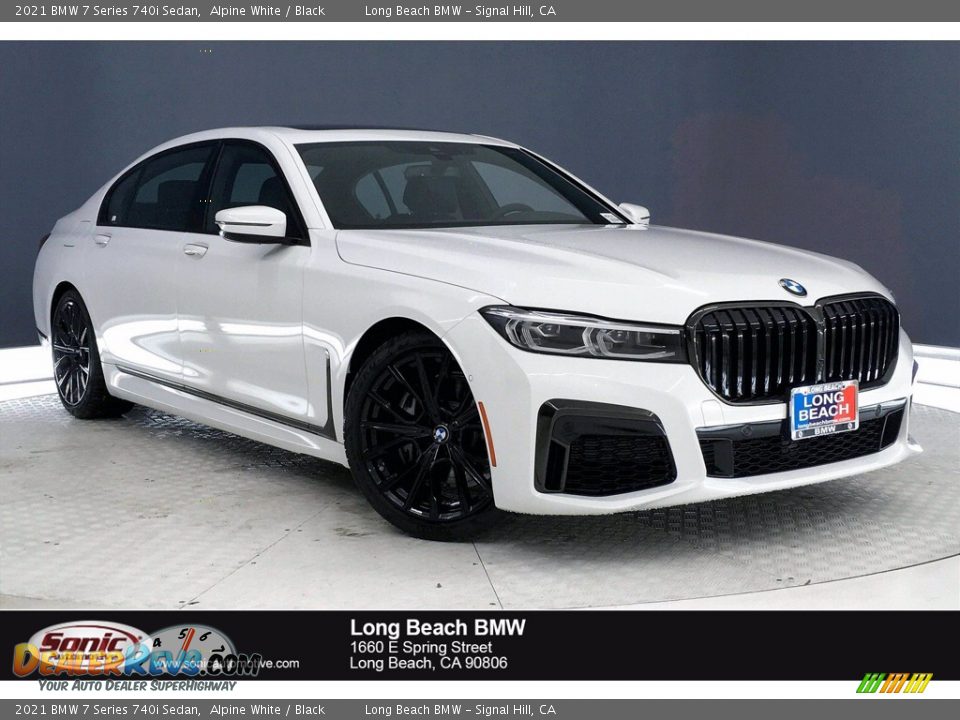 2021 BMW 7 Series 740i Sedan Alpine White / Black Photo #1