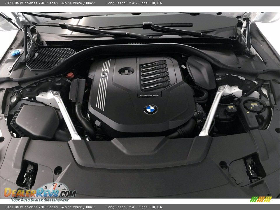 2021 BMW 7 Series 740i Sedan Alpine White / Black Photo #10