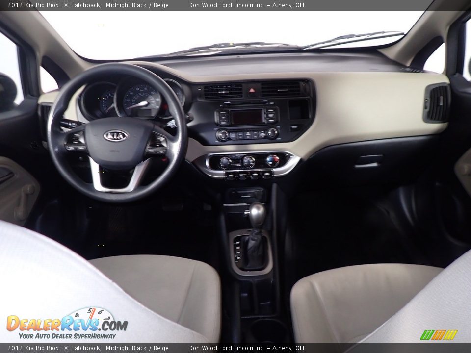 2012 Kia Rio Rio5 LX Hatchback Midnight Black / Beige Photo #23