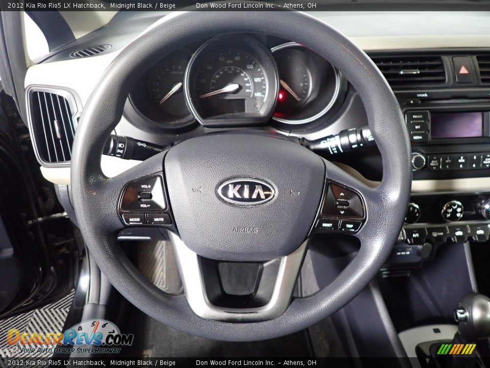 2012 Kia Rio Rio5 LX Hatchback Midnight Black / Beige Photo #24