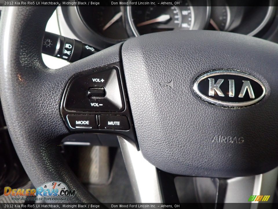 2012 Kia Rio Rio5 LX Hatchback Midnight Black / Beige Photo #26