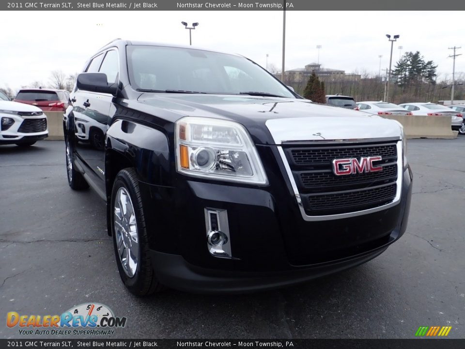 2011 GMC Terrain SLT Steel Blue Metallic / Jet Black Photo #12