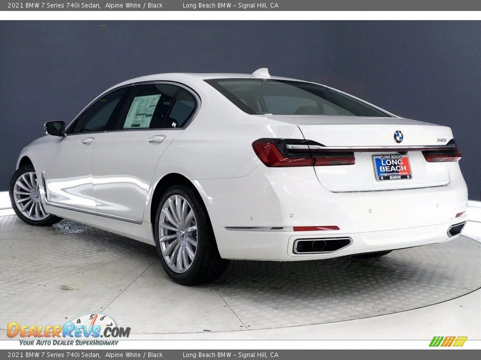 2021 BMW 7 Series 740i Sedan Alpine White / Black Photo #3