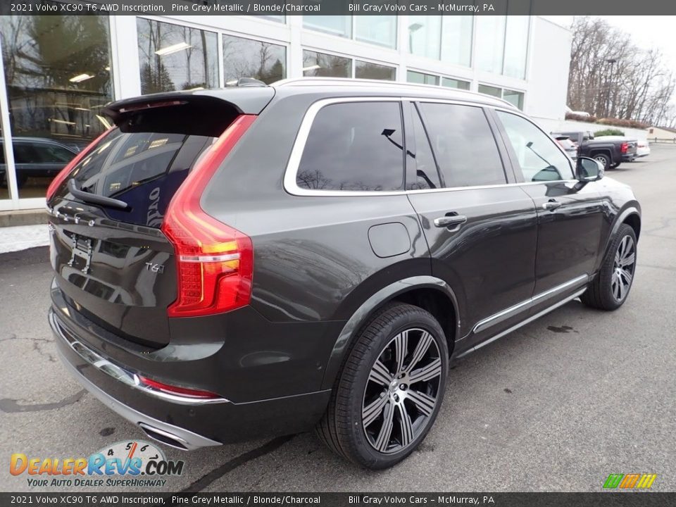 2021 Volvo XC90 T6 AWD Inscription Pine Grey Metallic / Blonde/Charcoal Photo #2