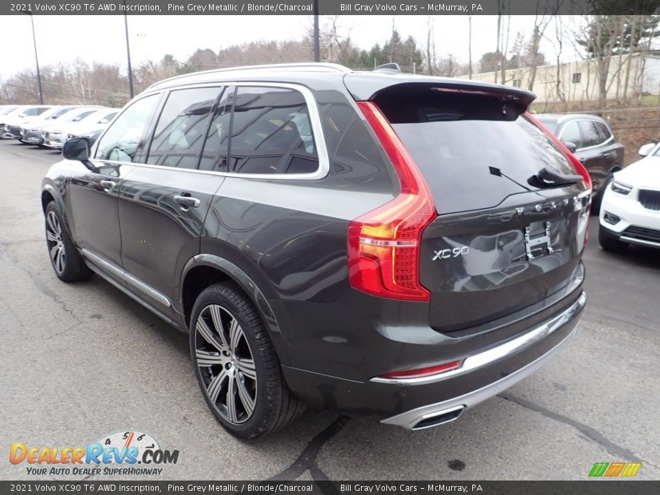 2021 Volvo XC90 T6 AWD Inscription Pine Grey Metallic / Blonde/Charcoal Photo #4