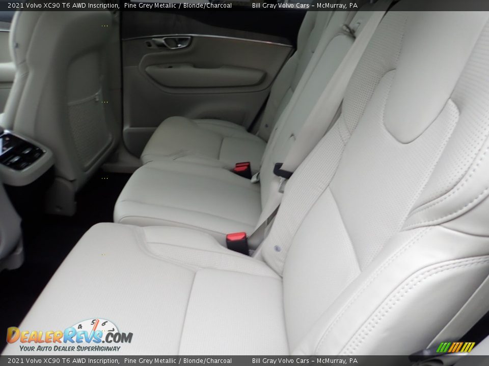2021 Volvo XC90 T6 AWD Inscription Pine Grey Metallic / Blonde/Charcoal Photo #8