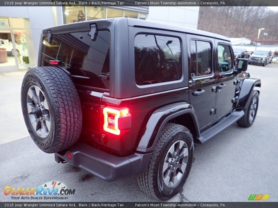 2018 Jeep Wrangler Unlimited Sahara 4x4 Black / Black/Heritage Tan Photo #2