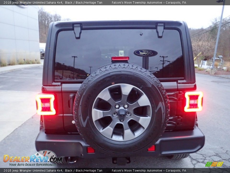 2018 Jeep Wrangler Unlimited Sahara 4x4 Black / Black/Heritage Tan Photo #3