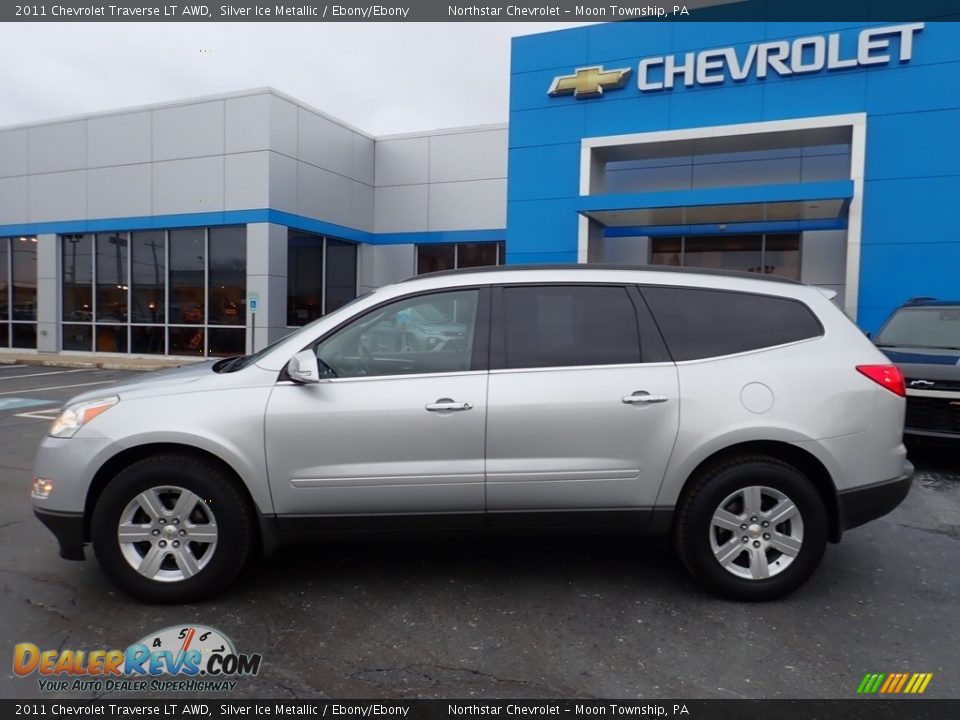2011 Chevrolet Traverse LT AWD Silver Ice Metallic / Ebony/Ebony Photo #3