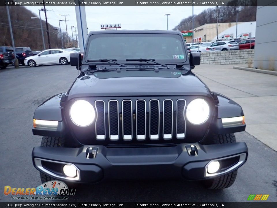 2018 Jeep Wrangler Unlimited Sahara 4x4 Black / Black/Heritage Tan Photo #7