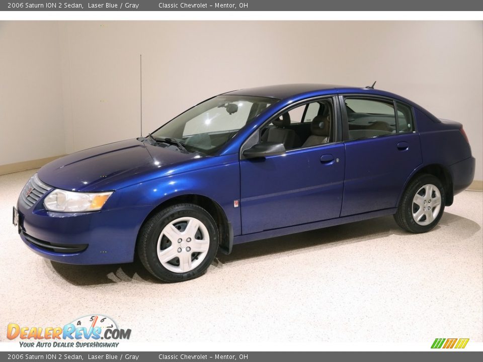 2006 Saturn ION 2 Sedan Laser Blue / Gray Photo #3